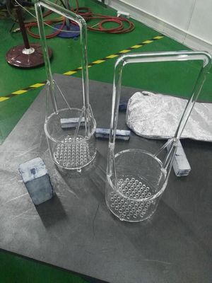 China Cesta del vidrio de cuarzo con el servicio de encargo del agujero y de la manija del filtro disponible proveedor