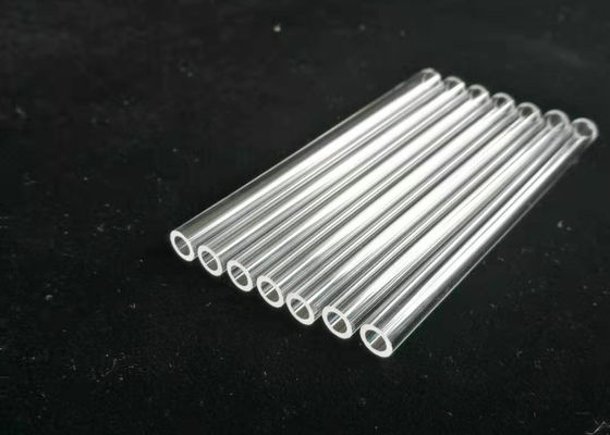 tubo de cristal pulido fuego de silicona del extremo del tubo de cristal de cuarzo fundido de 6m m OD proveedor