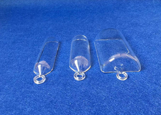 Barcos transparentes modificados para requisitos particulares 50ML de la combustión del cuarzo fundido con el anillo proveedor