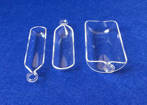 Barcos transparentes modificados para requisitos particulares 50ML de la combustión del cuarzo fundido con el anillo proveedor