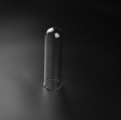 El extremo redondo del tubo uno del cuarzo fundido de la parte inferior cerró el tipo con el labio/el reborde proveedor